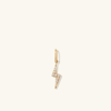 Mejuri Pave Diamond Lightning Bolt Charm In Yellow