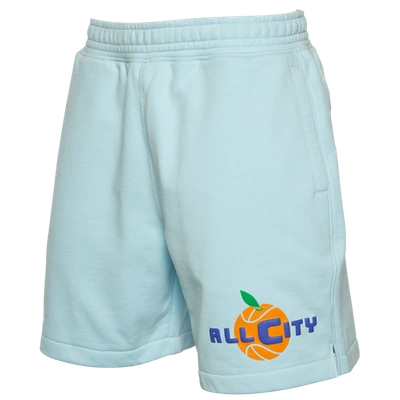 All City By Just Don Mens  Jumpshot Fleece Shorts In Corydalis/blue