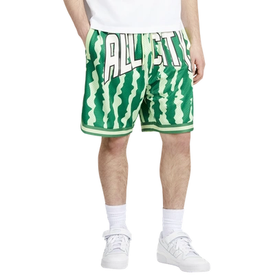 All City By Just Don Mens  Hardwood Basketball Shorts In Watermelon Camo/green