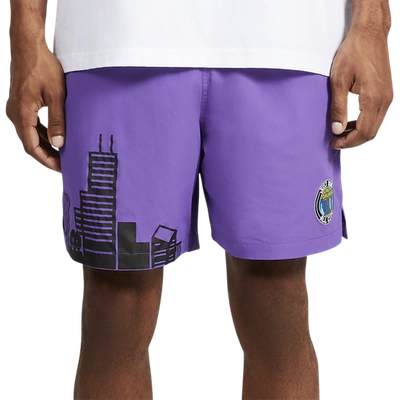 All City By Just Don Mens  Shooting Shorts In Purple/purple
