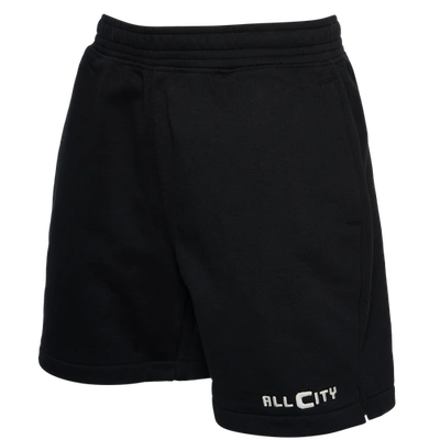 All City By Just Don Mens  Jumpshot Fleece Shorts In Black/black