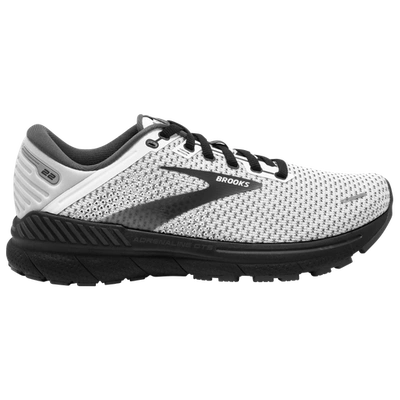 Brooks Adrenaline Gts 22 Sneaker In White/ Grey/ Black