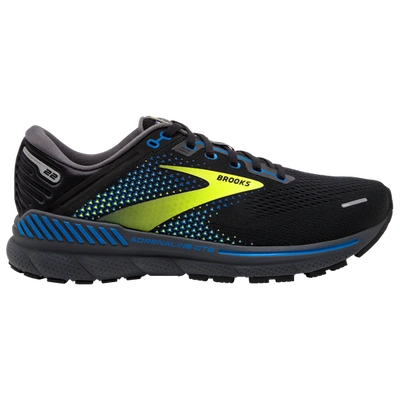 Brooks Men's Adrenaline Gts 22 Running Shoes - Medium/d Width In Black/blue/nightlife