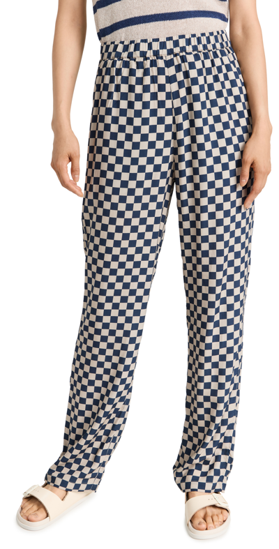 Kule The Suki Pants In Taupe/indigo