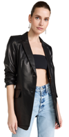 Rag & Bone Icons Charles Leather Blazer In Black