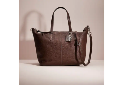 Coach Restored Bleecker Cooper Satchel In Silver/midnight Oak