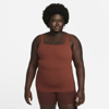 Nike Women's  Yoga Luxe Shelf-bra Tank Top (plus Size) In Brown