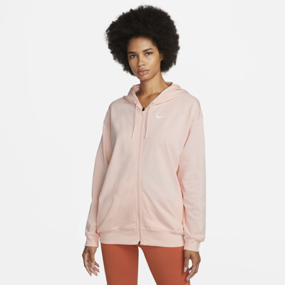 Nike Sportswear Women's Jersey Oversized Full-zip Hoodie In Atmosphere,white