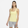 Nike Yoga Luxe Women's Shelf-bra Tank In Light Zitron,grey Fog