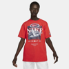 Nike Sportswear Essential Women's Americana T-shirt In Habanero Red,obsidian
