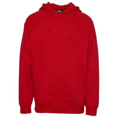Csg Mens  Fleece Pullover Hoodie In Red/red