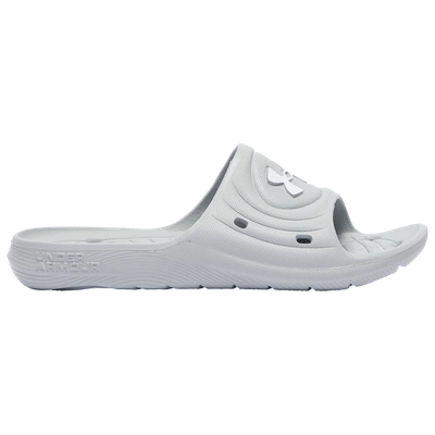 Under Armour Mens  Locker Slide Sl In Mod Grey/mod Grey/white