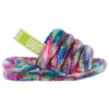 Ugg Fluff Yeah Genuine Shearling Slingback Sandal In White/multi