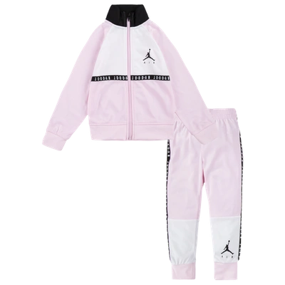 Jordan Kids' Boys  Jumpman Air Blocked Tricot Set In Pink Foam/black