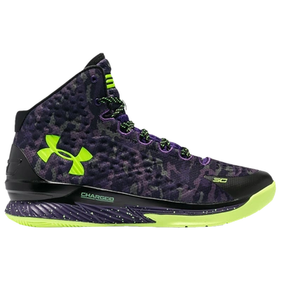 Under Armour Mens  Curry 1 Retro In Black/purple/yellow