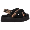 Ugg Womens  Disco Cross Slides In Black/brown