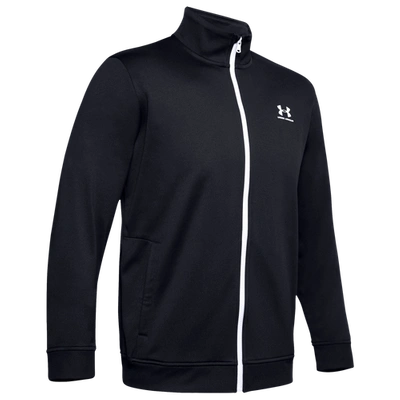 Under Armour Tricot Jacket Mens In Black/white