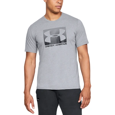 Under Armour Mens  Boxed Sportstyle Short Sleeve T-shirt In Steel Light Heather/graphite/black