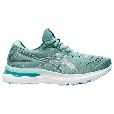 Asics Gel-nimbus 24 Running Shoe In Sage/blue