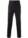 Gucci Bee Embroidered Classic Chinos In Black Gabardine