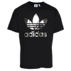 Adidas Originals Mens  Metallic Trefoil T-shirt In Black/silver