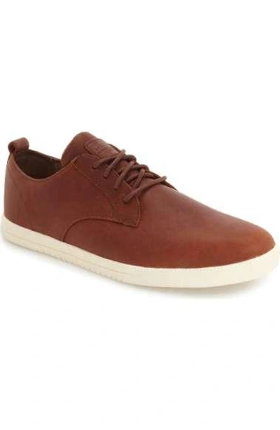 Clae Men's Ellington Leather Sneaker In Chestnut In Chestnut Oiled Leather