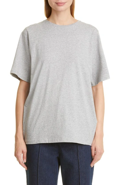 Totême Oversize Organic Cotton T-shirt In 346 Light Grey Melan