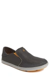 Olukai Nohea Mens Mesh Flat Loafers In Dark Shadow/ Dark Shadow