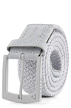 Travismathew Staggerwing Woven Belt In Micro Chip/ White