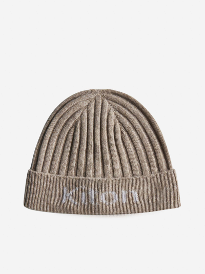 Kiton Pure Cashmere Beanie Hat In Beige