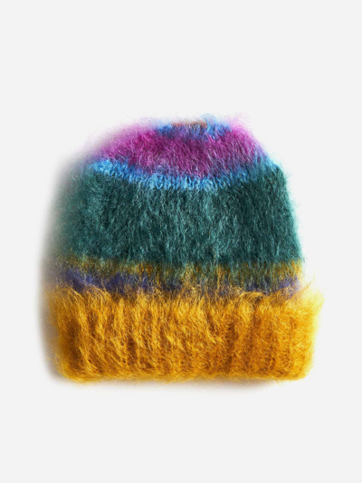 Marni 条纹拼色套头帽 In Multicolour
