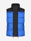 Dsquared2 Logo Quilted Nylon Down Vest In Blue