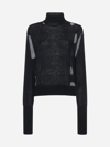 Mm6 Maison Margiela Cut-outs Alpaca-blend Turtleneck