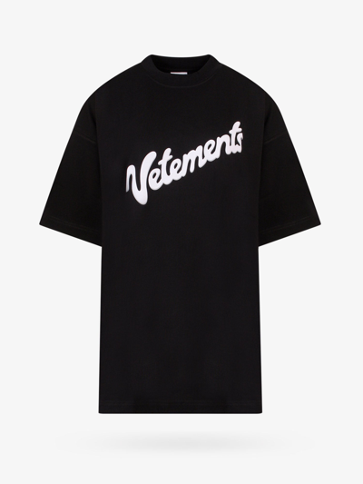 Vetements Logo T-shirt In Black