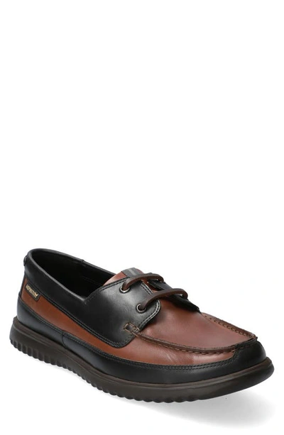 Mephisto Trevis Boat Shoe In Brown/ Black