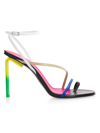 OFF-WHITE WOMEN'S POP COLORBLOCK ANKLE-STRAP SANDALS