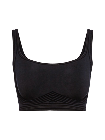 Wolford Shaping Athleisure Crop Top Bra for Women Grey Melange at