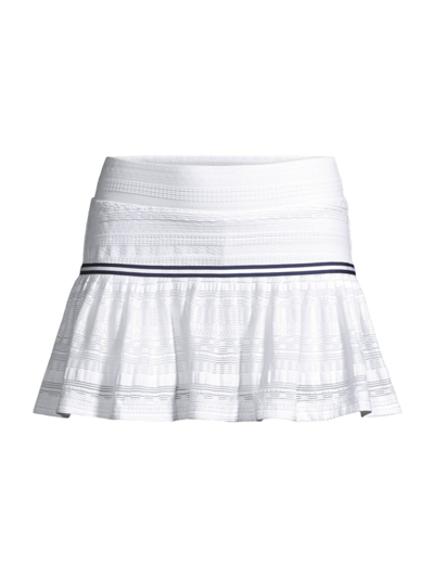 L'etoile Sport Pleated Lace Tennis Skort In White