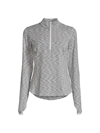 Zero Restriction Shae Half-zip Pullover Top In Silver