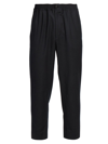 Ami Alexandre Mattiussi Cropped Wool Trousers In Blue