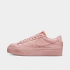 Nike Women's Blazer Low Platform Shoes In Pink