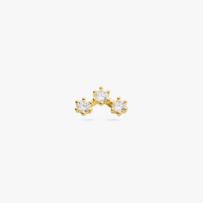 Studs Cz Cluster Stud In Gold/clear