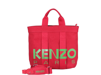 Kenzo Logo Small Tote Bag In Red