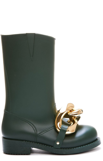 Jw Anderson Chain Detailed Boots In Green