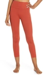 Girlfriend Collective High Waist 7/8 Leggings In Red Ochre