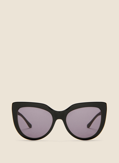 Dkny Oversized Cat Eye Sunglasses In Black/grey