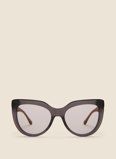 Dkny Oversized Cat Eye Sunglasses In Black Crystal