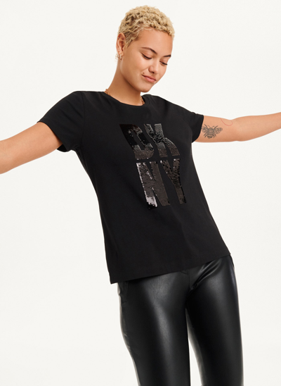 sequin logo t shirt