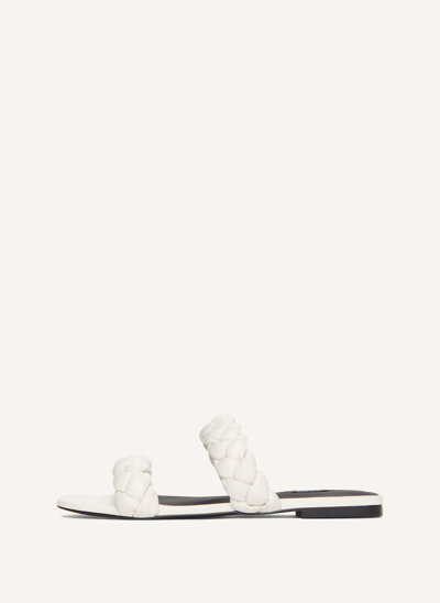 DKNY WOMEN'S BRAIDED DOUBLE STRAP SLIDES 