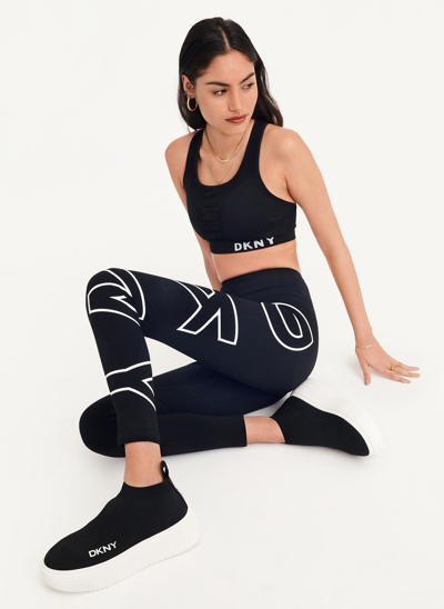 Dkny Outline Logo Legging In White